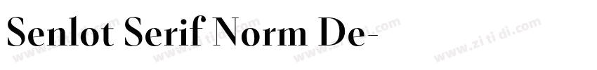 Senlot Serif Norm De字体转换